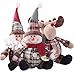 Produktbild Weihnachten Plüsch Puppen Set von 3 niedlichen Santa Schneemann Elk Puppe weiche Weihnachten Stofftier Weihnachten Dekoration