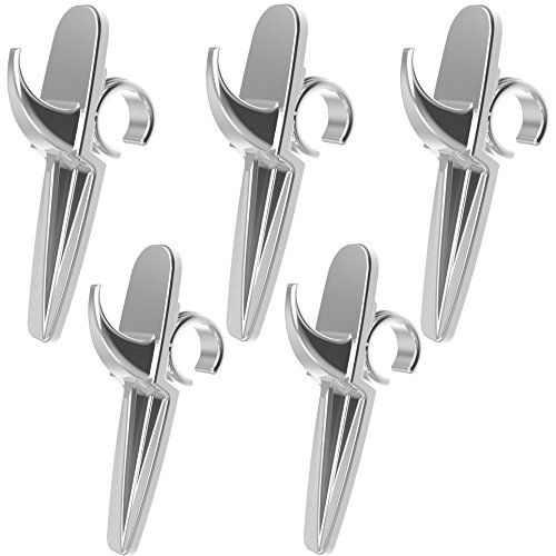 Premium Handtuchhalter im 5er Set - Made in Germany - Top Qualität! Hakenclip der originale Rundheizkörper-Haken für das Bad! Farbe - Chrom