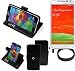 Produktbild TOP SET: 360° Schutz Hülle Smartphone Tasche für Samsung Galaxy S4 Value Edition, schwarz + TPU Bumper| Wallet case Flipcase Flipstyle Cover Tasche - K-S-Trade (TM)