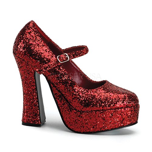 Preisvergleich Produktbild Pumps Dolly-50, rot Glitter, Gr. 38.5