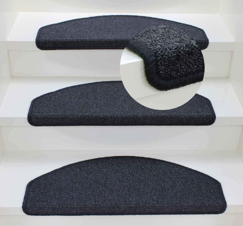 Kettelservice-Metzker® Stufenmatten – Rambo Halbrund – Anthrazit incl. Fleckentferner (15er Set Halbrund) - 5