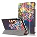Produktbild Skytar Etui für Huawei MediaPad M3 Lite 10 - PU Leder Flip Cover Smart Case Stand Hülle für Huawei MediaPad M3 Lite 10 LTE/WiFi (10,1 Zoll) 2017 Release Tablet-PC Schutzhülle Tasche,Magischer Baum