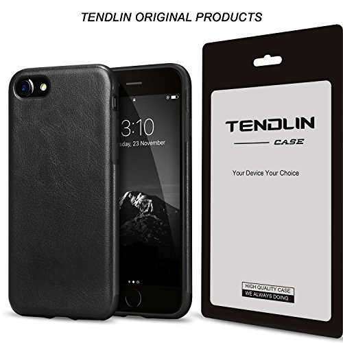TENDLIN Funda iPhone 7 Funda iPhone 8 Cuero Silicona TPU H brido Suave Carcasa para iPhone 7 y iPhone 8 Negro reviews TENDLIN Funda iPhone 7 Funda iPhone 8 Cuero Silicona TPU H brido Suave Carcasa para iPhone 7 y iPhone 8 Negro