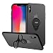 Produktbild iPhone X Hülle,iPhone 10 Tasche mit Ring Halter Ständer,Unterstützung Wireless Ladegerät,360 °drehbarer Ring Case, Dual Layer Stoßfest Schlagschutz für Apple iPhone X 2017 Release 5,8 Zoll