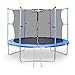 Produktbild Klarfit Rocketboy 305 Outdoor Trampolin Gartentrampolin 3m Kindertrampolin mit Sicherheitsnetz (inkl. Leiter und Haube, Sicherheit bis max 150kg, gepolsterte Stangen) blau