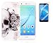 Produktbild Huawei nova(2016) Neu Design Hülle mit Panzerglas,ISENPENK Ultra Slim Silikon Soft TPU Cool Modisch Pattern Case,Schöne Einfache Outdoor Crystal Clear Transparent Wasserdicht Shockproof Anti Slip Stoßfest Protection Durchsichtig Handyhülle,Thin Silicon Cover Bumper Schutzhülle Tasche für Huawei nova(2016) 5.0Zoll[Schädel]+Panzerglas/Schutzglas/Displayschutzfolie
