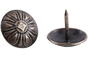 Akozon Chiodi Mobili,100pz Vintage Upholstery Nails Metallo Mobili Divano Porta Decorativo Chiodi Antichi Chiodini Tappezzeria (Daisy Nail: 16 * 15)