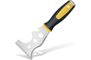 H&Q TRADERS H&Q Scraper Tool, Stainless Steel 13-in-1 Painters Tool, Professional Multi Wallpaper Scraper Tool Includes Paint Roller, Straight Scraper, Curved Scraper and More
