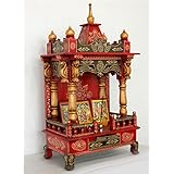 Temple Home temple Puja Mandir, LifeEstyle Handpainted wooden Swan Design Home temple