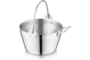 Penguin Home® Jam Pan | Pentola Maslin da 4.5 litri | Acciaio inossidabile maniglia con serratura|Adatto a induzione lavastoviglie frigorifero e congelatore|Diametro 24cm|Pentola |