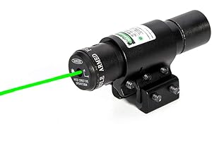FESOITTY Laser Sight 5mw Mirino Laser Verde Mirino da Caccia Puntatore Laser per Softair all'aperto con 20mm Vista collimatore su rotaia a Coda di Rondine
