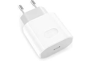 ANVSI Chargeur USB C, 25W Prise USB C Chargeur Rapide pour iPhone 16/16 Pro/16 Pro Max/16 Plus/15/14/13/12/11/SE/XS/XR/X, Adaptateur Embout Type C Secteur Bloc