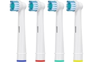 HSYTEK Têtes de Brosse à Dents de Rechange Compatibles avec Orale B Vitality 100, Pro, Genius X, Kids Brossettes (4)