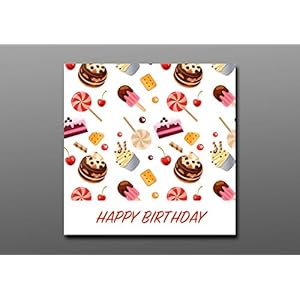 Aufkleber Set 10er / Sweets No 2 / Happy Birthday