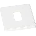 MK Dimensions 1 Gang 20A Switch/1 Module Grid White Synthetic Finish Frontplate