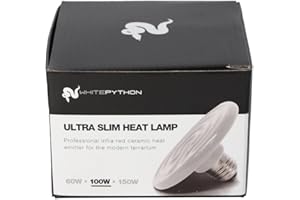 WhitePython Ulta Slim Ceramic Heat Emitter 100 Watts | Heating for Reptiles and Amphibians | Heat Lamp
