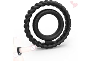WreGmgg-𝙎𝙚̣𝙭 𝘽σ𝙣𝙙α𝙜𝙚 Elegante Color Negro con un Ajuste cómodo para una Experiencia Experiencia con el círculo roscado de Doble Anillo de Silicona! -E244