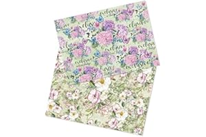 ‎IDEEN MIT HERZ Ideen mit Herz 2 Bogen Reispapier | Edel-Decoupage-Papier | DIN A4 | 2 Verschiedene Designs | Vintage, Weihnachten und andere (Blumen 04)