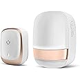 BIKUL No Battery Required Wireless Doorbell,Push Button Self-powered Transmitter Waterproof door bell, AC100-260V Receiver, 38 Chimesï¼ˆGoldenï¼‰