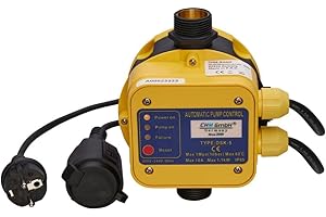 CHM GmbH® Automatischer Druckschalter DSK-5 für Gartenpumpe max. 1,1 Kw mit Trocklaufschutz, Druckwächter, Pumpensteuerung