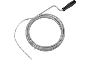 FOUR GUYS Professional Drain Unblocker 2M x 5mm Metal Flexible Plumbing Snake, Drain Cleaner unblocker Auger Snake Wire & Drain Unblocker Tool - Spring Wire Pipe Cleaning Tool for Tub Sink Shower Basins Pipes