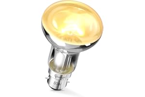 TobeBright UV Basking Lamp B22, 80 Watt Reptile Heat Lamp, UVB UVA Daylight Spot Bulb R63, Provides Heat, Light & UV for Reptile and Amphibian, AC220-240V, 1 Pack