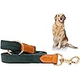 Vama Leathers I Heavy Duty Strong Leash I Anti Slip Leash I 100% Cotton I Soft & Comfortable to Hold I 2 Handle Leash I for Giant, Ex Large & Large Dogs I Army Green