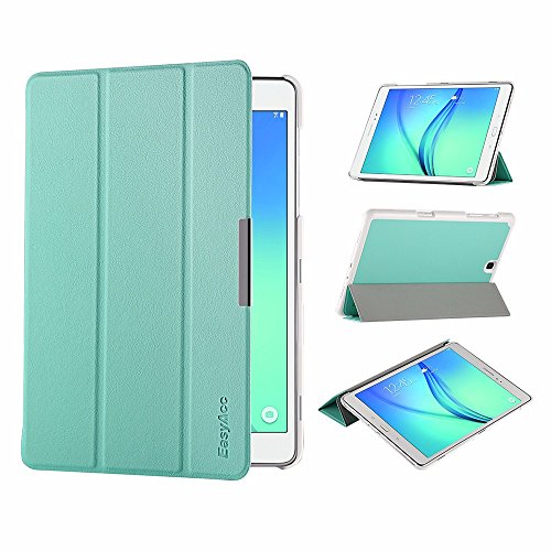 EasyAcc Samsung Galaxy tab A 9.7 Hülle Schutzhülle T550 Case Hochwertiges PU Leder Etui – mit Standfunktion und Automatischem Schlaf Funktion für Samsung Galaxy Tab A T550N/T555N 24,6 cm (9,7 Zoll) Tablet-PC (Minze Grün, Kunstleder, Ultra Dünn) - 2