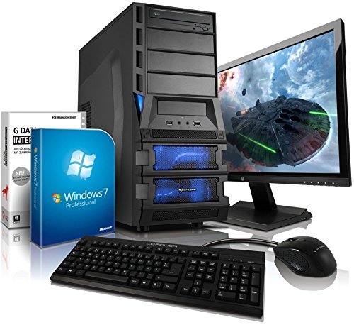 Komplett-PC DirectX 12 Gaming-PC Six-Core AMD FX-6300 6x3.5GHz (Turbo bis 4.1GHz), 22-Zoll LED Bildschirm, Tastatur/Maus, Windows 7 64bit, GeForce GTX750 2GB DDR5, 1TB HDD, 8GB RAM #5011