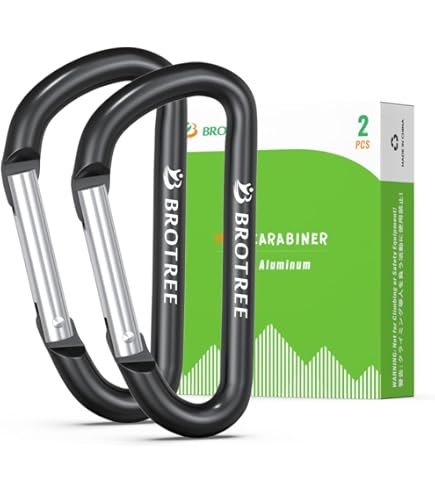 3 stuks karabijnhaakclip, afsluitbare karabijnhaak met schroefsluiting en D-ring karabijnhaak sleutelhanger voor rugzakken, sleutelhangers, sleutelhangers, buitenactiviteiten en reizen (oranje