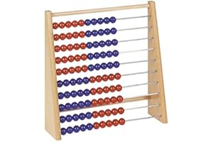 ‎BETZOLD Betzold Holz-Rechenschieber 100 rot/blau - Rechenrahmen Grundschule Abakus
