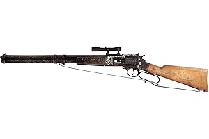 SOHNI-WICKE Cowboy Rifle Utah 76 cm 12 Shot Western Rifle Distressed Look with Rifle Scope Costume Accessory Carnival
