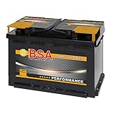 (TOP ANGEBOT, jetzt zugreifen) BSA Performance Autobatterie, Spannung: 12V, Kapazität: 80Ah, Kälteprüfstrom: 790A
