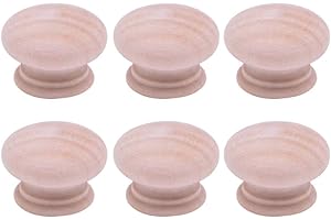 Healifty 15 Stücke Runde Holz Schubladenknopf Unvollendete Hardware Kabinett Einlochmontage Buche Kreiszugknopf Möbelgriff für Kleiderschrank Kommode Größe 1