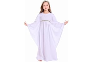 FUNJOYZ Costume da Angelo per Bambini Ragazza Ragazzo,Costume da Angelo bianco per Bambini Natalizio Halloween Capodanno Carnevale Cosplay Mascherata festa di Compleanno,Accessori di Abbigliamento Angelo