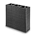 Produktbild Blumfeldt Triumflor Hydro Pflanzkübel Blumenkasten (80 x 78 x 29 cm, Rattanoptik, integriertes Bewässerungssystem, Wasserstandsanzeiger, 3 kg Drainage-Granulat) schwarz