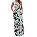 Produktbild DAY.LIN Kleidung Damen Frau Ärmellos Blumenmuster Maxikleid mit Taschen Ärmelloses Bedrucktes langes Kleid für Damen (M=EUS)