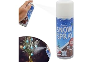 HOVUK Botella de spray de nieve artificial de 250 ml, rociadores de nieve falsos y nieve para decoración y manualidades de árbol de Navidad, nieve falsa de Navidad para árbol de Navidad, ventanas y