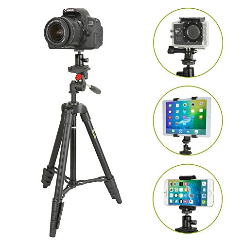 Dreibeinstativ mit Halter, iKross All-in-One 47 Zoll Stativ Kamerastativ mit 3-Wege-Kopf, Stativtasche, Halter fr DSLR-Kamera, Smartphones, Tablets, GoPro, Digitalkamera, Videokamera, Smartphones - Schwarz Dreibeinstativ mit Halter, iKross All-in-One 47 Zoll Stativ Kamerastativ mit 3-Wege-Kopf, Stativtasche, Halter fr DSLR-Kamera, Smartphones, Tablets, GoPro, Digitalkamera, Videokamera, Smartphones - Schwarz
