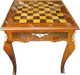 Longitud cerca de 65 cm Casa-Padrino Art Deco Mesa de Juego Mesa de ajedrez/chaquete Caoba Claro 65 x W 65 x H 71 cm - Barroco Muebles Antiguos