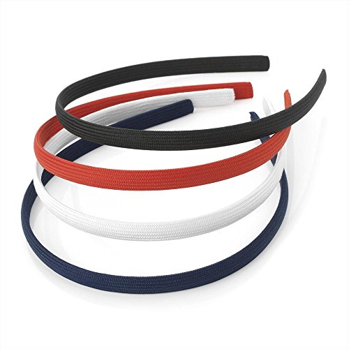 Bling Online 4pc Fabric Covered Headbands Alice Bands. (School Colours)