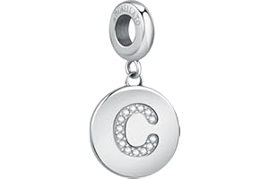 Morellato Charm Donna in Acciaio, Cristalli, Lettere Alfabeto, Collezione Drops, per Collane e Bracciali