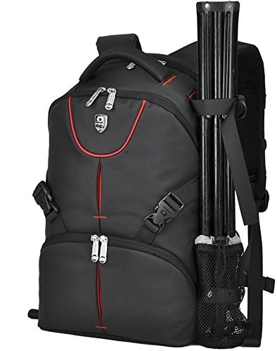 SINPAID Camera Backpack DSLR Case Rucksack Digital Photography Laptop Backpack for Men/Women (Black)