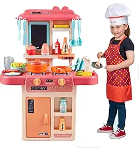 SKEDIZ Plastic Kitchen Playset With Realistic Lights & Sounds, Multicolour, 4 Year, 36-piece