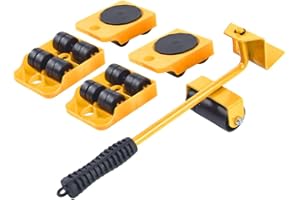 DUEBEL Lifter Furniture Sliders for Hardwood Floors Jack Furniture Dolly Appliance Dolly for Moving Pads Furniture Movers Sliders 150KG (330LBS) - Yellow
