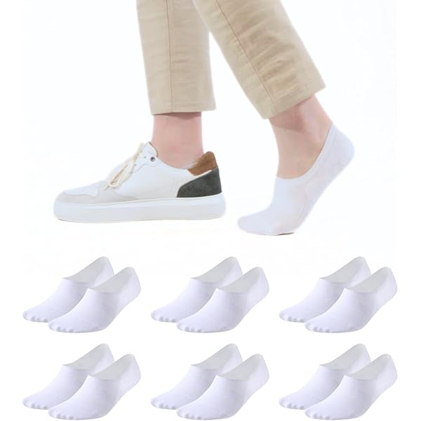 Calzini Fantasmini Unisex In Cotone - 3 Paia Corti Antiscivolo Con Rinforzo In Spugna - Foto 7