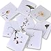 Produktbild wortek Grußkarten Set 8 Kleine Glückwunschkarten Größe 8,7 x 7,9 cm asiatisches Flair fernöstliche Blumen und Pflanzen zufällige Motiv-Auswahl Niedliche Dankeskarten gefalzt mit Passendem Kuvert
