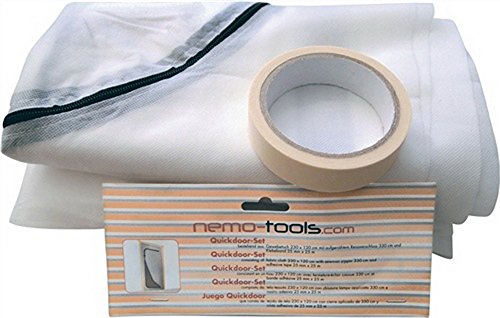 Preisvergleich Produktbild Staubschutztür 230x120 Reißverschluß 330cm Kleberolle 25mm x 25m, 1 Set