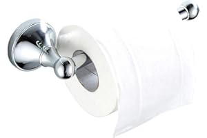 Flybath Toilet Roll Holder Without Cover Brass Bathroom Paper Tissue Bar Wall Mounted, 20 cm / 7.87 inches, Polished Chrome