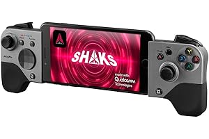 SHAKS S5b Controlador de gamepad inalámbrico para Android, Windows, iOS y X-Cloud, Stadia, GeForce - juegos para móvil portátil, impulsado por Qualcomm, 8H de uso. App de Mapeo